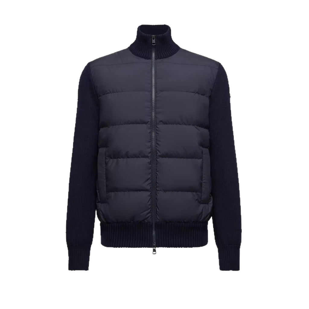 Hommes Patchwork d'hiver Manches longues Stand-Neck Sweater Coat