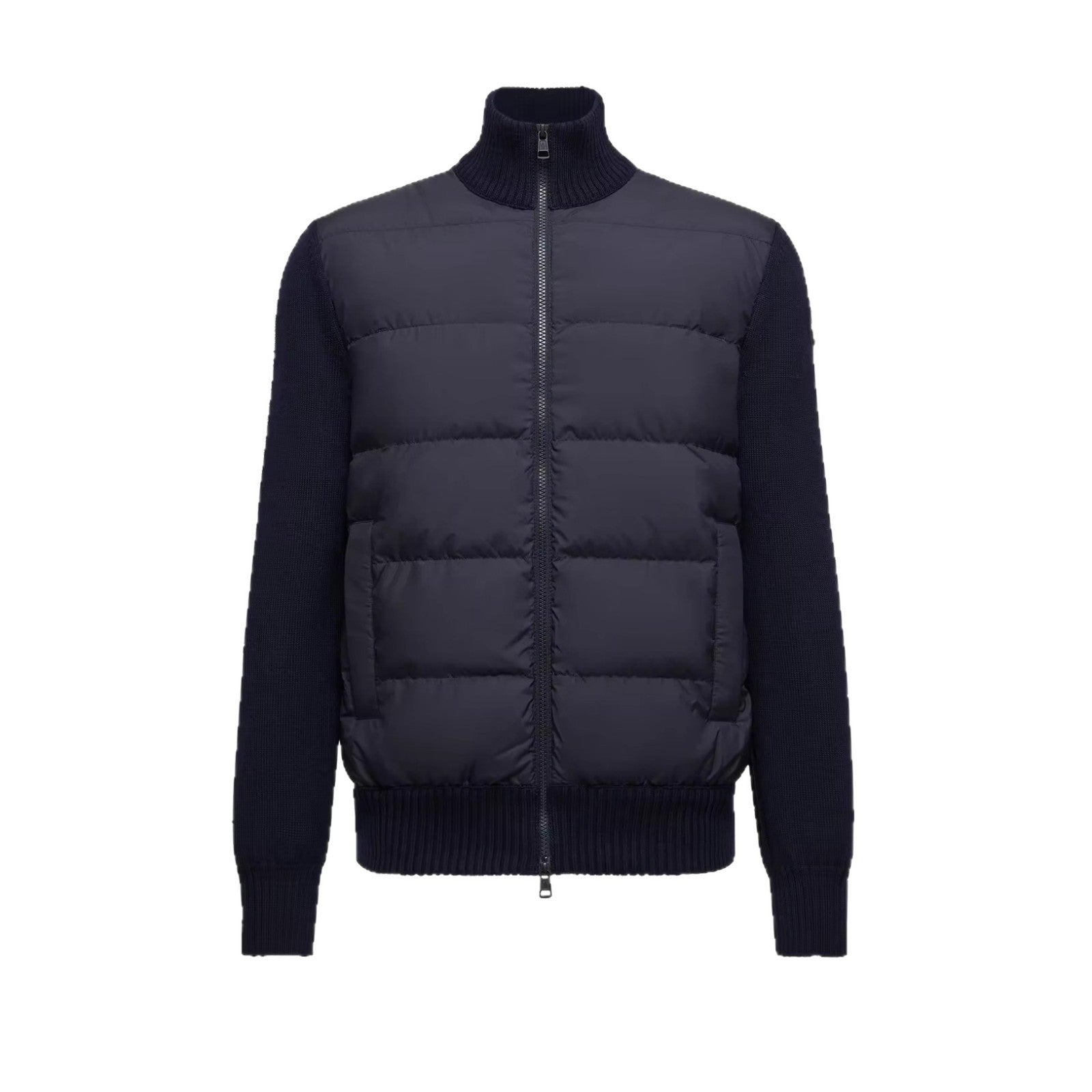 Hommes Patchwork d'hiver Manches longues Stand-Neck Sweater Coat