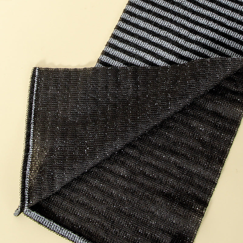 Bath Bar Back-screbbing Strip Hommes Scrubber débarrassant longue noir et blanc rayé