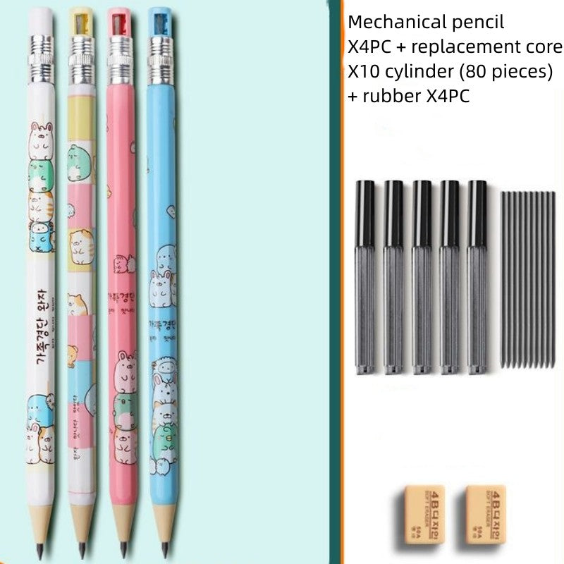 Crayon mécanique 2.0 pour enfants avec cœur épais remplaçable