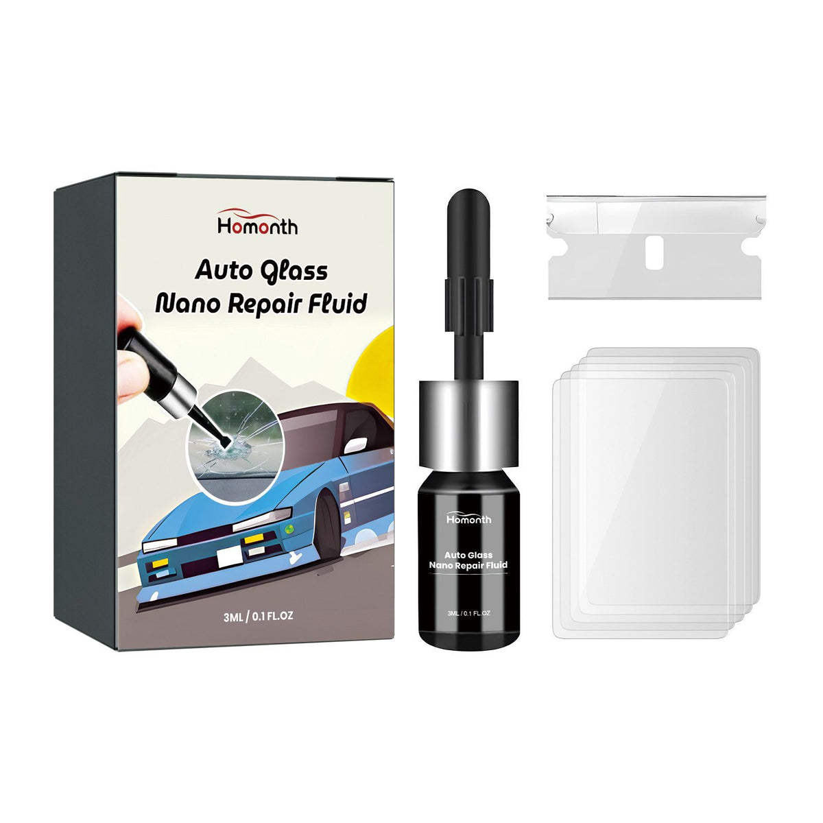 Kit de réparation de pare-brise en verre HOMONTH