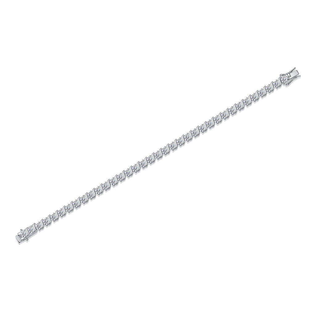 S925 Bracelet de tennis en argent 11.7g Moissanite