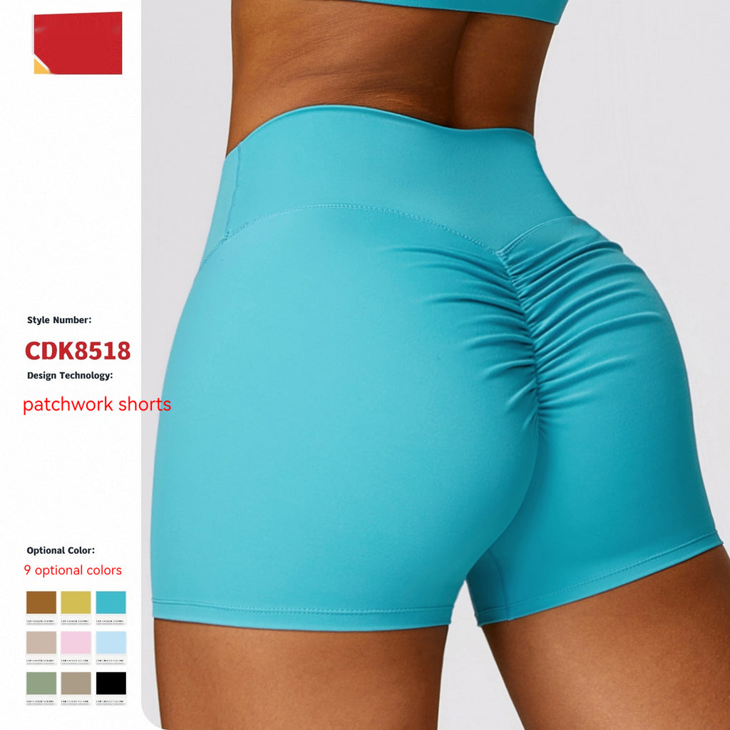 Short de yoga haute taille Belly Contracting Peach Hip Lifting Sport Short