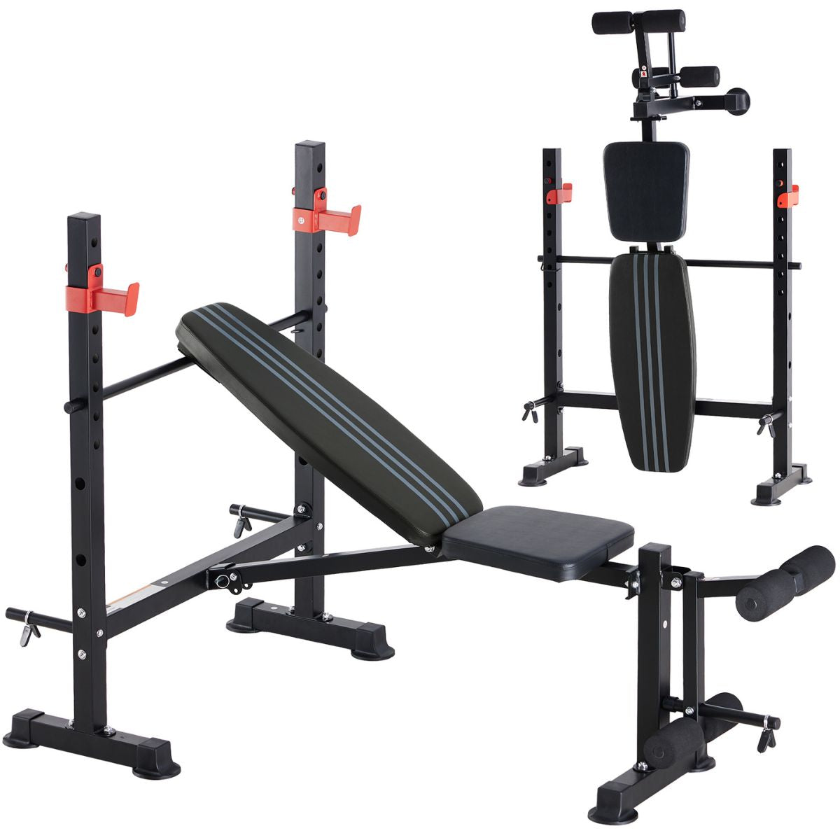 Banc de poids réglable avec rack