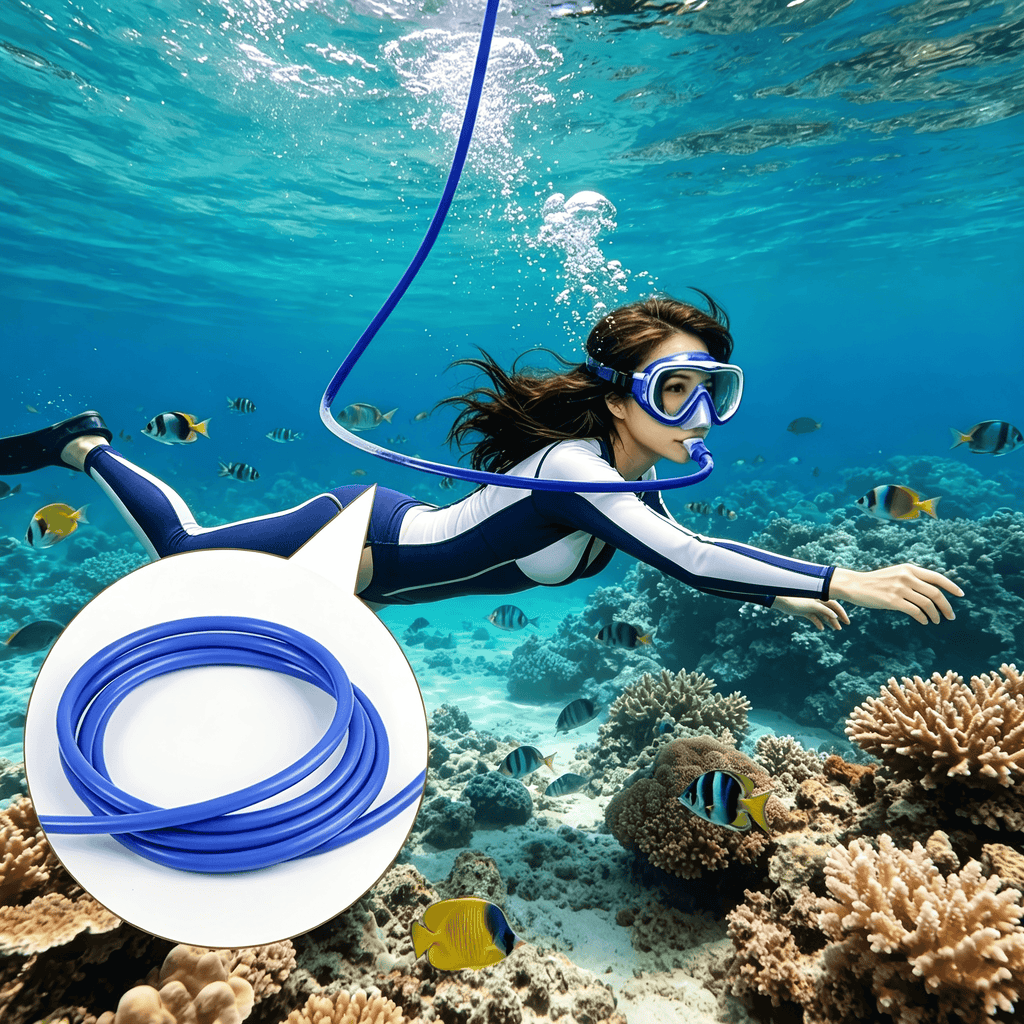 Snorkel de plongée à sec Snorkel résistant aux fuites Silicone sous l'eau Valve respiratoire pour
