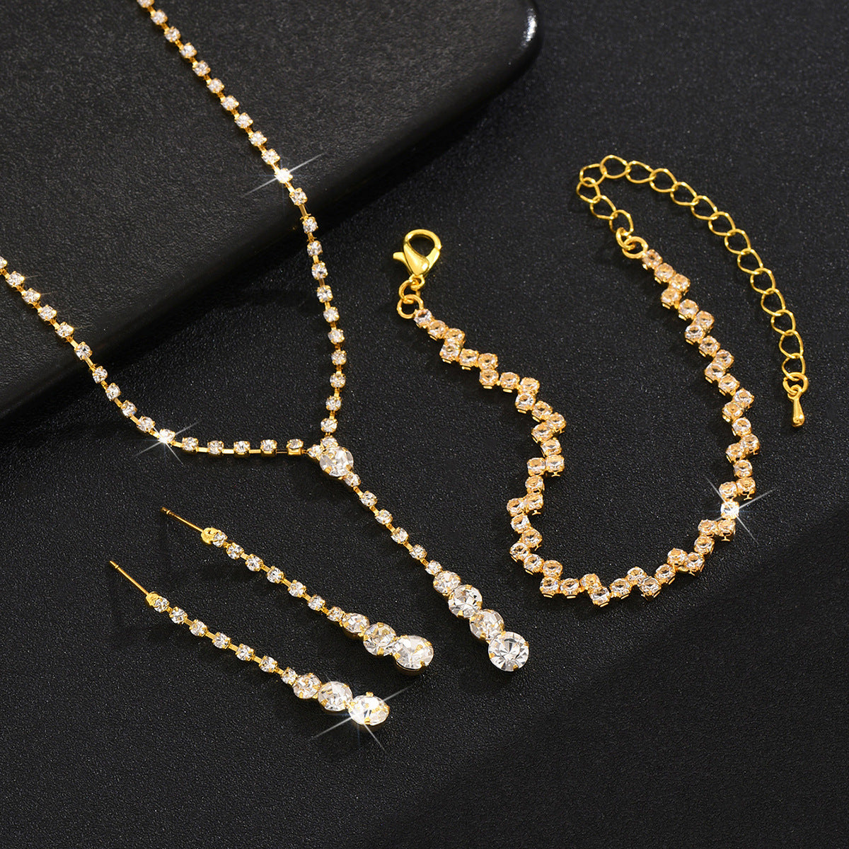 Collier à chaîne en strass brillant