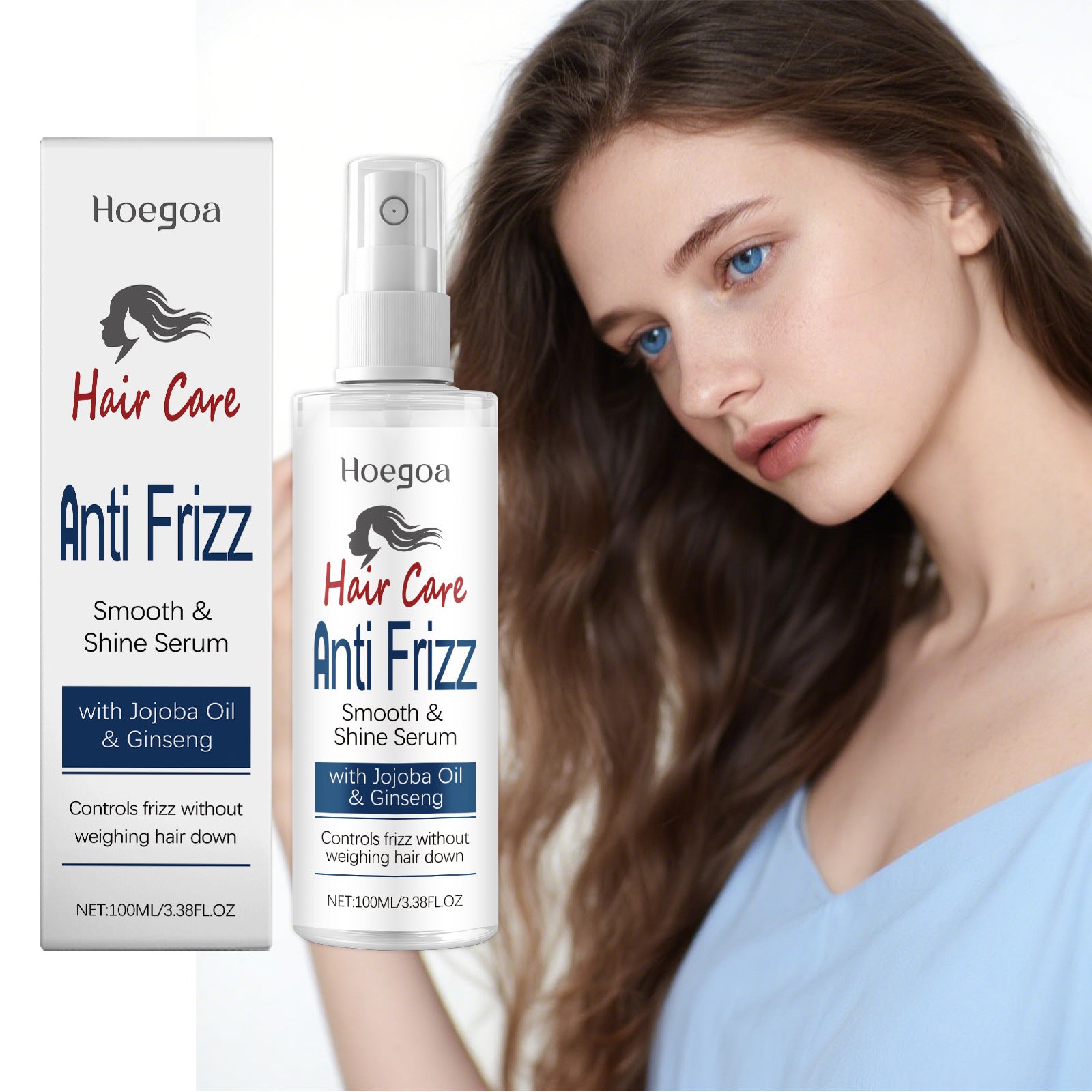 Smoothing Cheveux Nourriture Spray Sérum laisse les cheveux doux lisse et léger Nourriture Friz sec