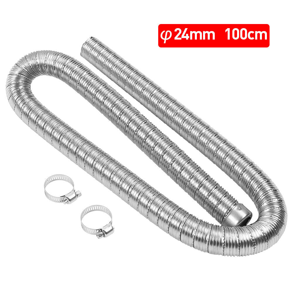 24mm Parking Di Esel Air Heater Tuyau d'échappement Tube W Bouchon d'extrémité en acier inoxydable