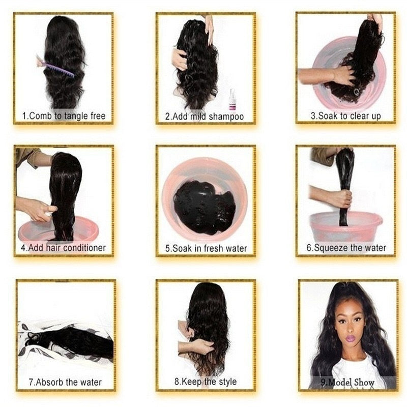Mid-long Long Cheveux Noir Long Droit Style de perruque quotidienne pleine tête