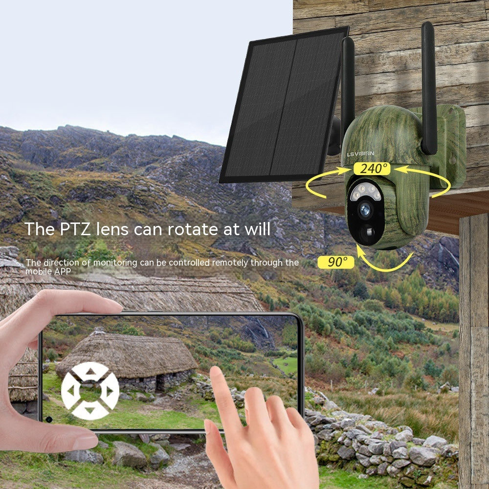 Camouflage 4G Caméra solaire avec faible consommation d'énergie et haute définition couleur complète