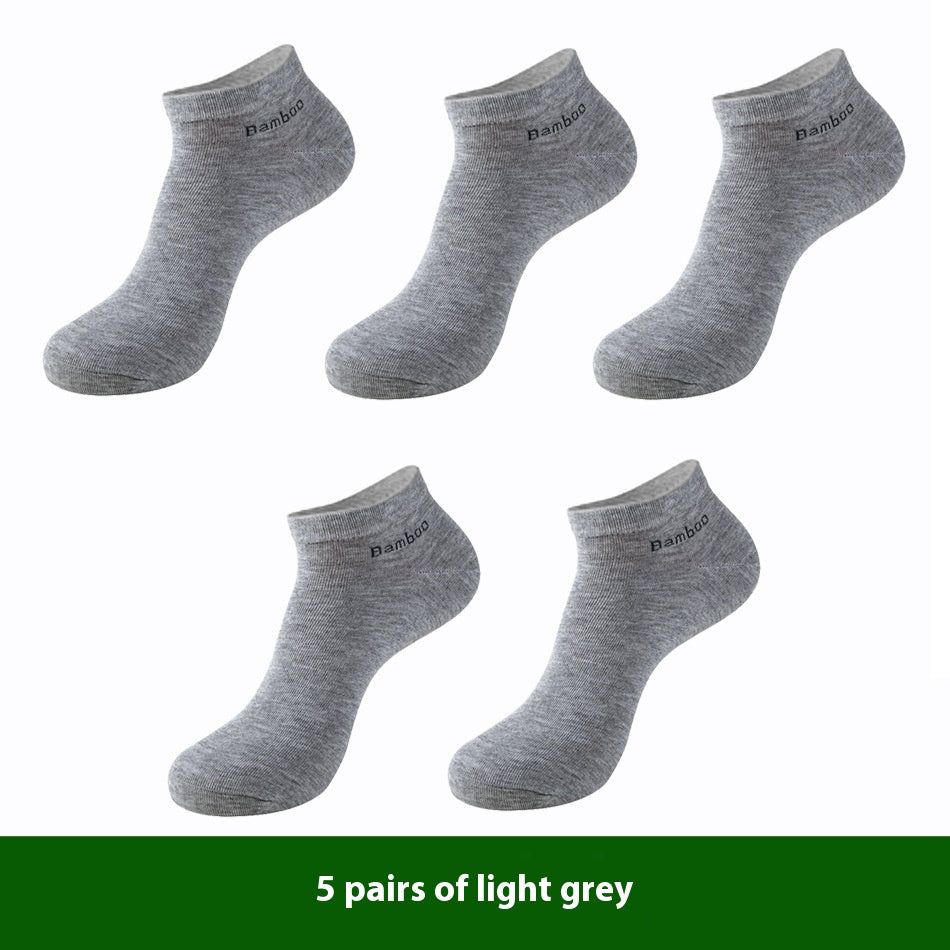 Chaussettes courtes en fibre de bambou respirante pour homme