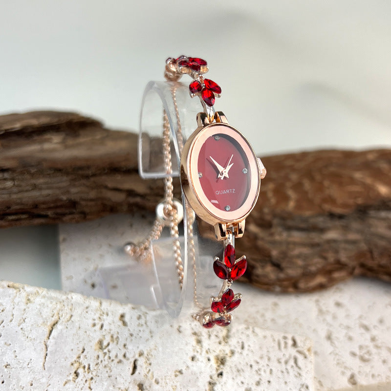 Ovale bracelet montre Luxury Retro Exquise Niche montre femme haute qualité Quartz Watc