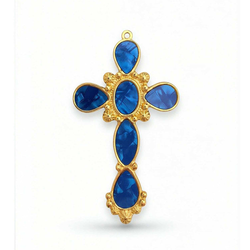 Pendentif en acier inoxydable avec zircon et trempage d'huile