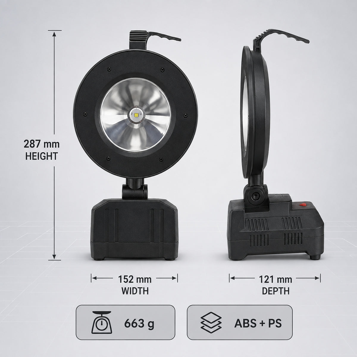 Fonction de la banque de puissance de l'affichage de batterie rechargeable solaire LED Lumière de déluge W872B Sortie