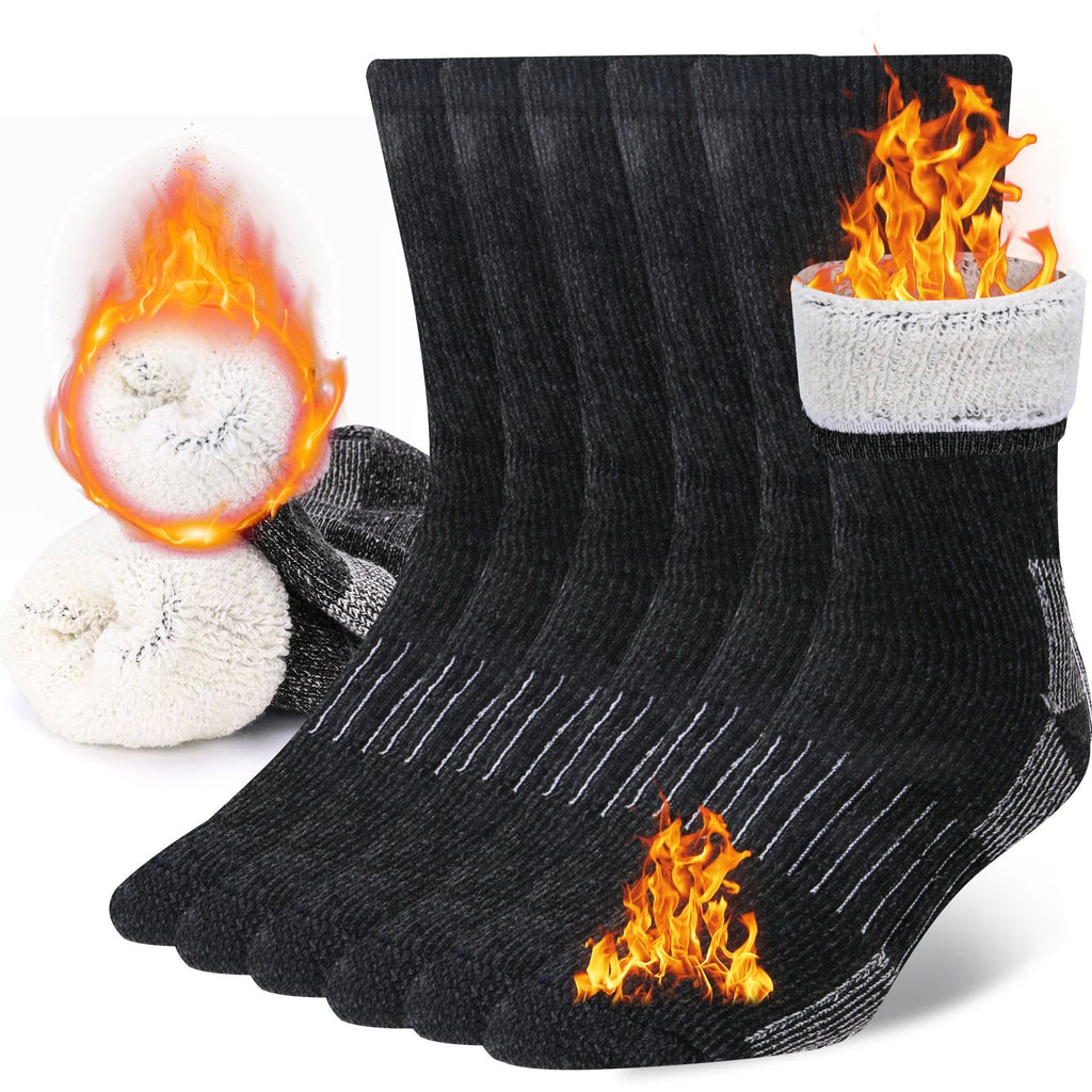 Chaussettes chaudes épaissies de laine ronde pour hommes et femmes