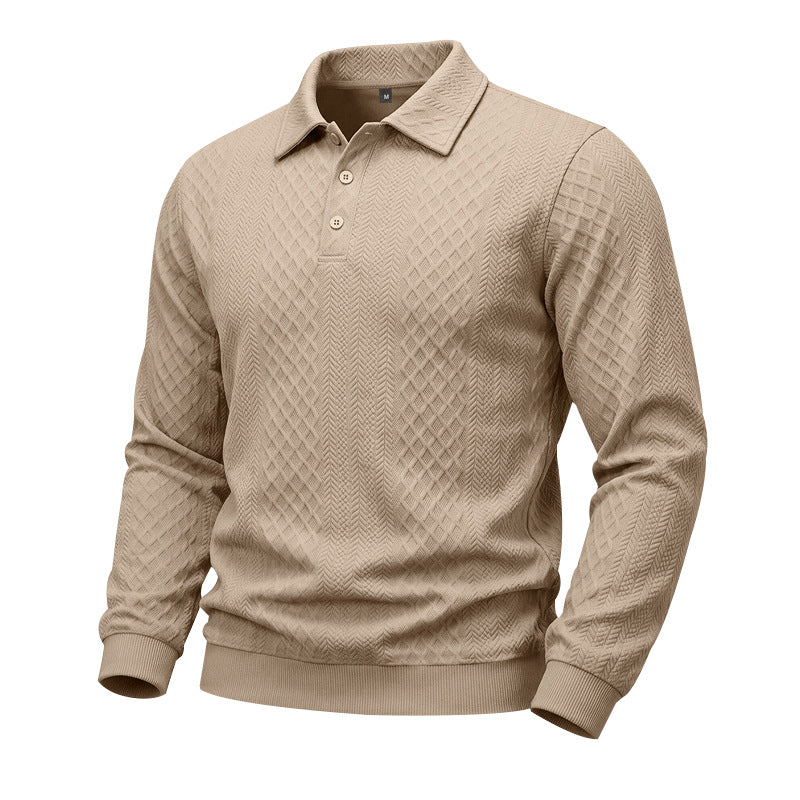 Hommes Relaxed Fit Jacquard Texturé Casual Tous assortis manches longues Hoodie