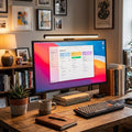 Ordinateur moniteur lumière LED barre d'écran USB alimentée Dimmable 3 couleurs Modes de température Touch