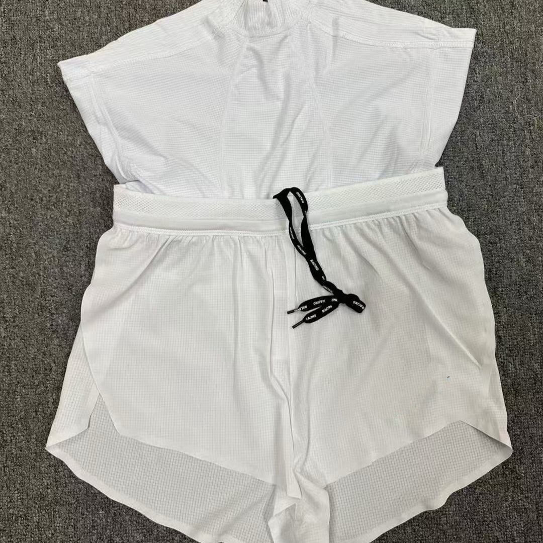 Pocket Marathon Courant Short Piste et champ Respirant Doublure Quatre coins