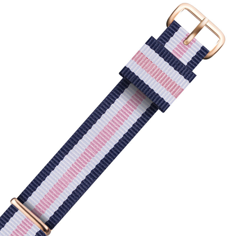 Bracelet de montre en nylon DW avec boucle tissée et bande de toile