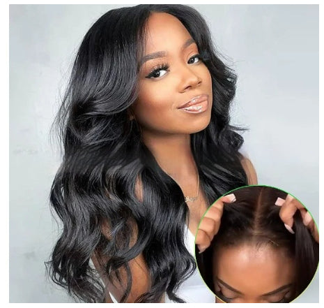 Body Wave Glueless Perruques de cheveux humainsHottes sans gluten