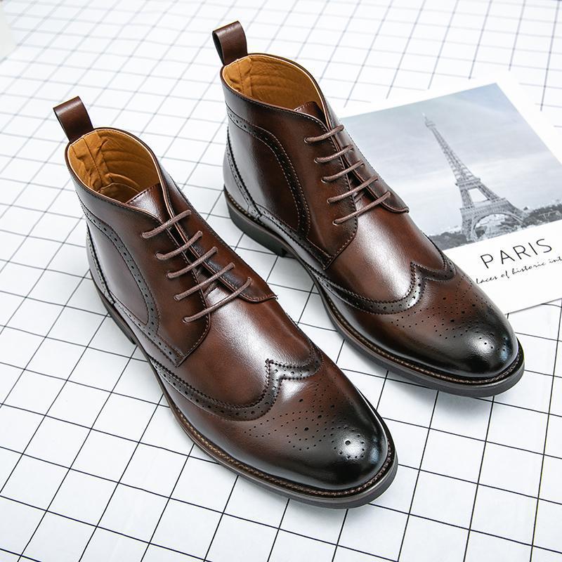 Bottes d'hiver en caoutchouc brun homme