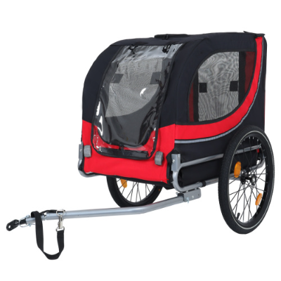 Grande remorque à vélo pliante pour chiens 120LB Capacité Transporteur d'animaux de compagnie tout-terrain