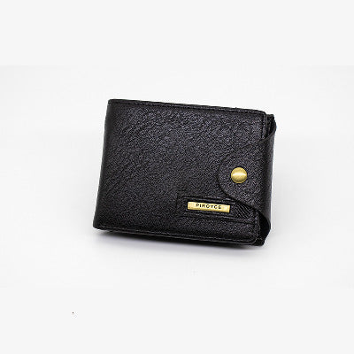 Portefeuille horizontal court en cuir multifonctionnel