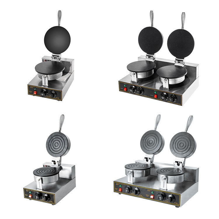 Single-head round electric flat commercial egg roll machine