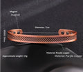 Bracelet en cuivre pourpre simple et élégant pour femmes