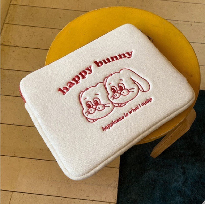 Sac de liner d'ordinateur pour ordinateur brodé mignon