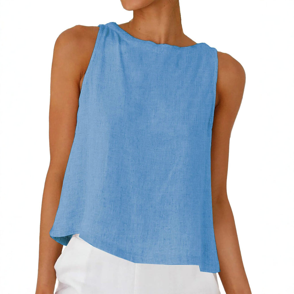 Femmes Col rond Blouse à coupe molle