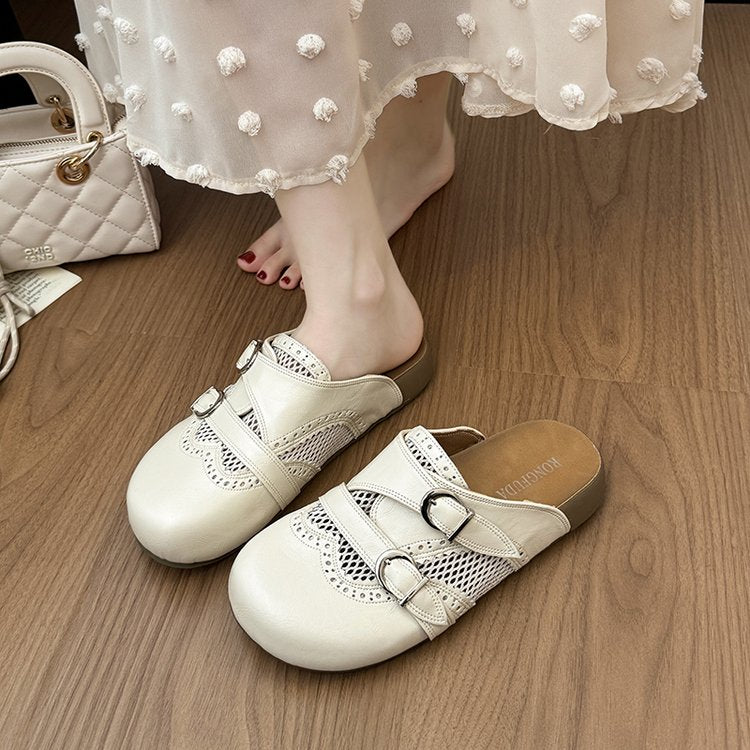 Plateforme Femmes Mesh Fermé Toe Birkenstock Style Mules