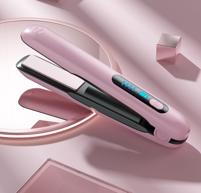 Lève-cheveux sans fil Fer plat Mini 2 EN 1 Roller USB 5000mAh Max 200 Degree Portabl
