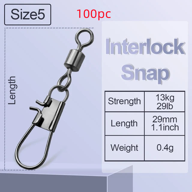 8-forme anneau American Swivel B- type broche connecteur rapide Lure fournitures de pêche connexion