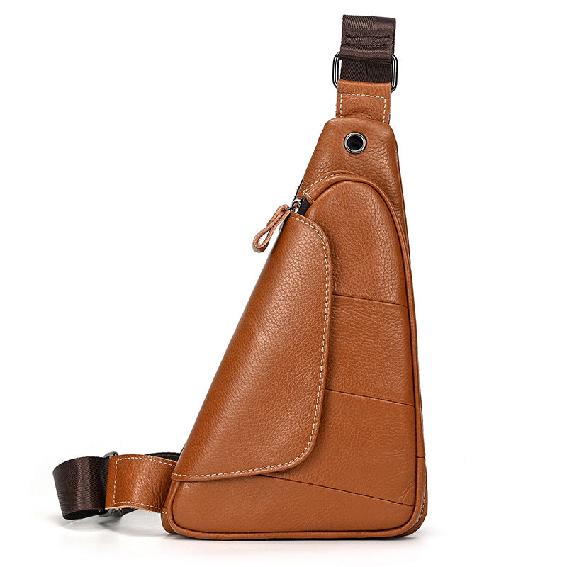 La mode créative cuir sac poitrine homme