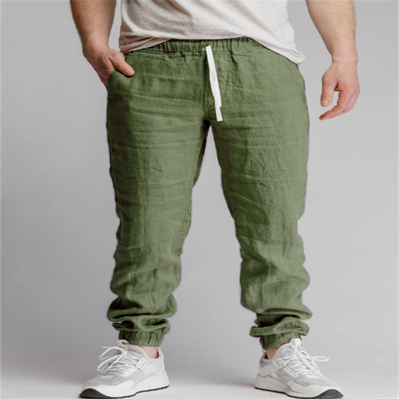 Pantalon de jogging respirant à l'extérieur casual en couleur solide avec des pantalons élastiques