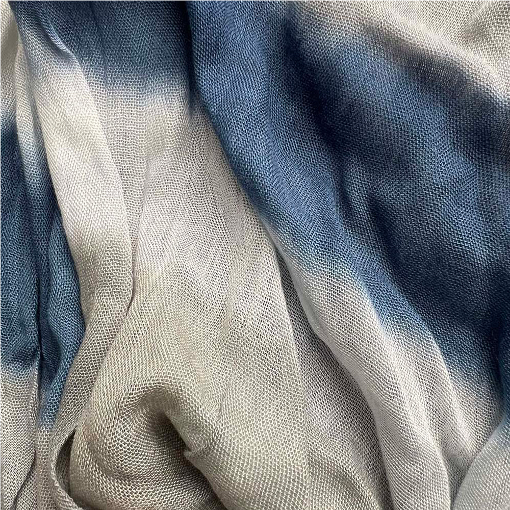 Écharpe à viscose imprimée marine 2pcs