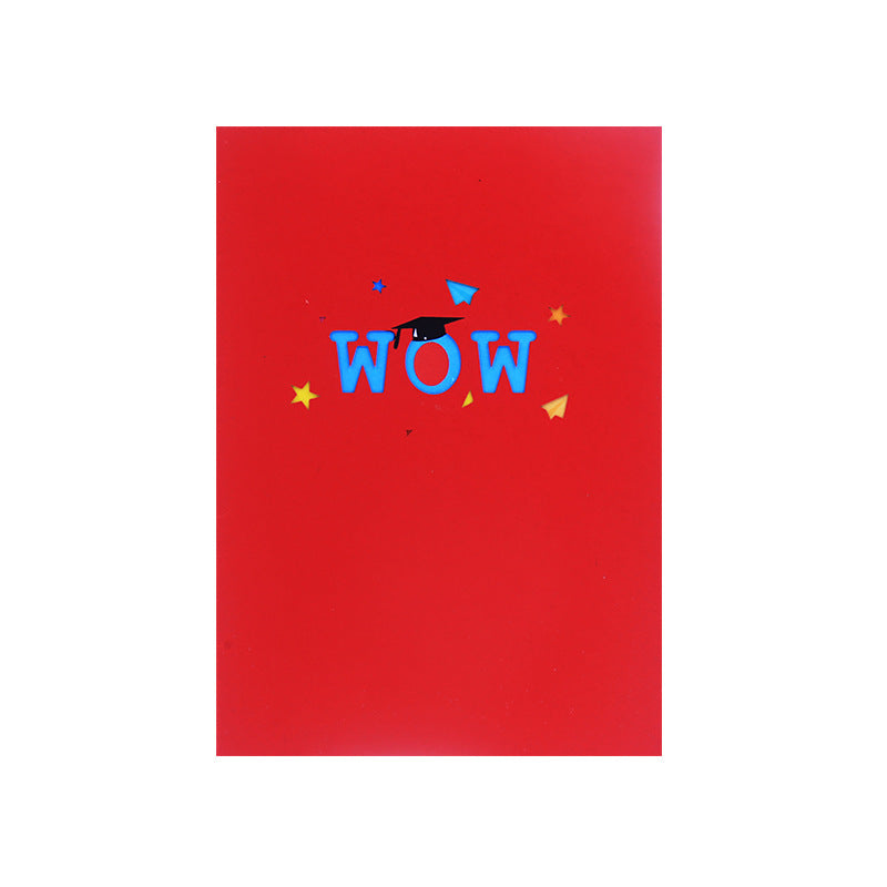 Pop-up couleur impression graduation saison Popup carte de voeux