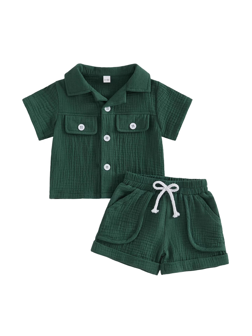 Shorts à manches courtes Set de lapel Ensemble de deux pièces
