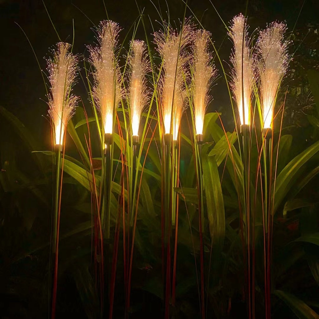 Solar Simulation Reed Floor Outlet pelouse jardin extérieur Pampas Grass Lampe