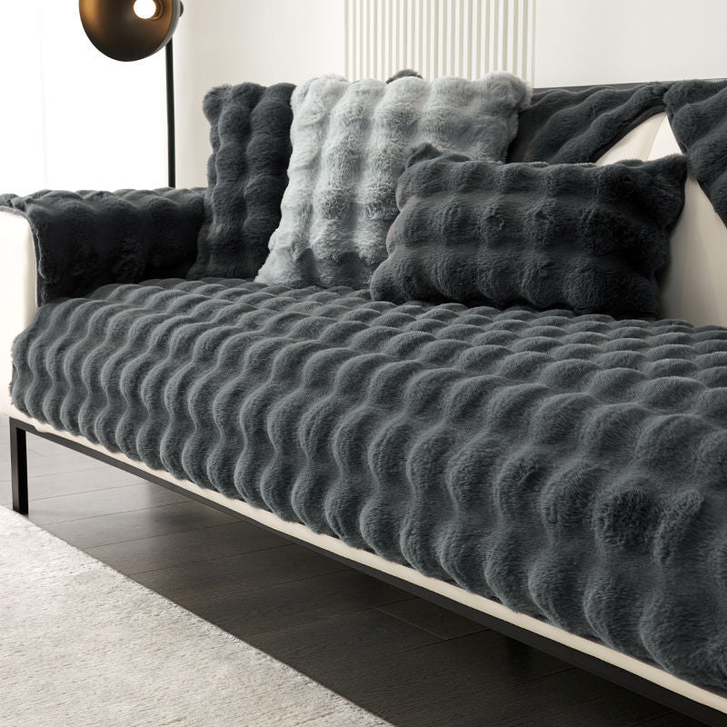 Lapin en peluche Canapé Coussin d'hiver Épaisseur polaire Simple
