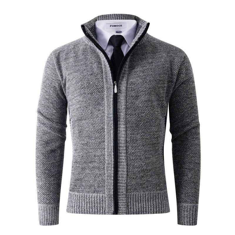 Amazon Temu Grande Taille Automne et d'hiver Fleece-Line Thickened Men's Sweater Knitted Card