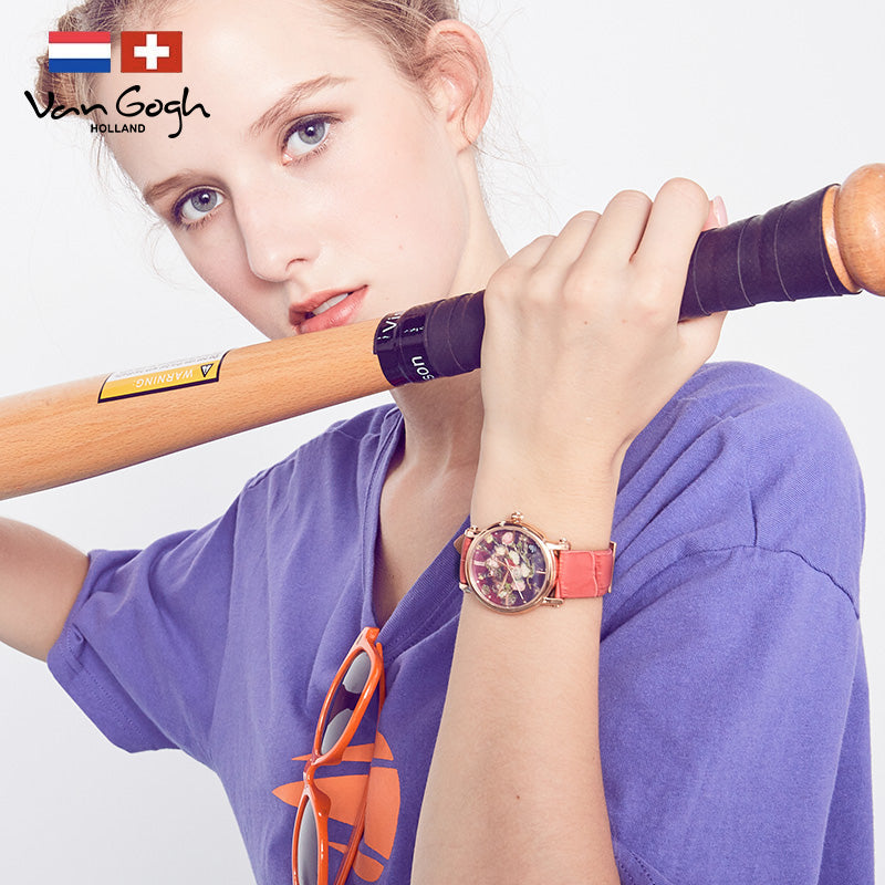Van Gogh Aster and Oleander Series Montres pour femmes à quartz
