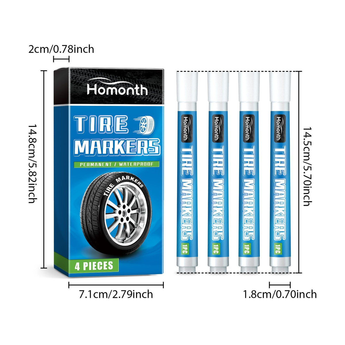 Marqueur de peinture pour pneus automobiles HOMONTH