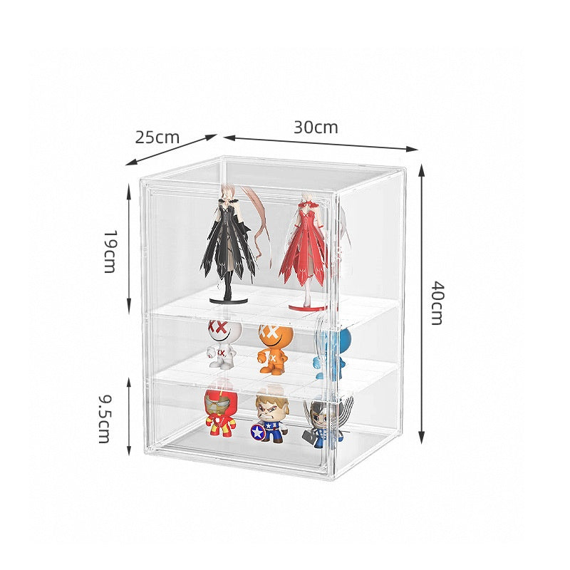 Boîte de rangement transparente antipoussière en acrylique à haute transparence