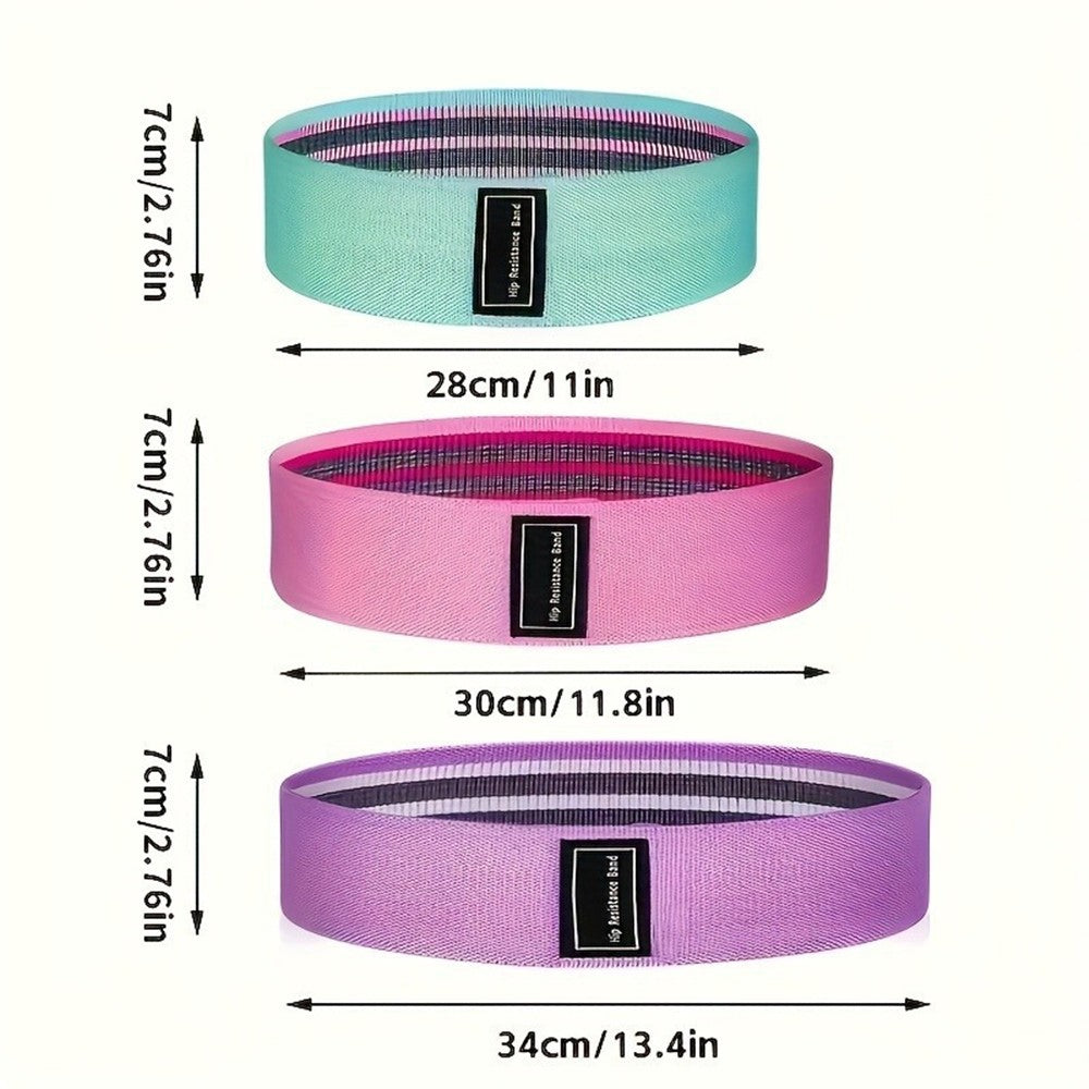 Bandes de résistance Ensemble de boucles d'entraînement d'exercice 3 Crossfit Fitness Yoga Booty Band