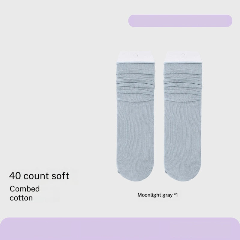 Coton peigné Sweat-absorbant Déodorant Chaussettes haute couleur du genou