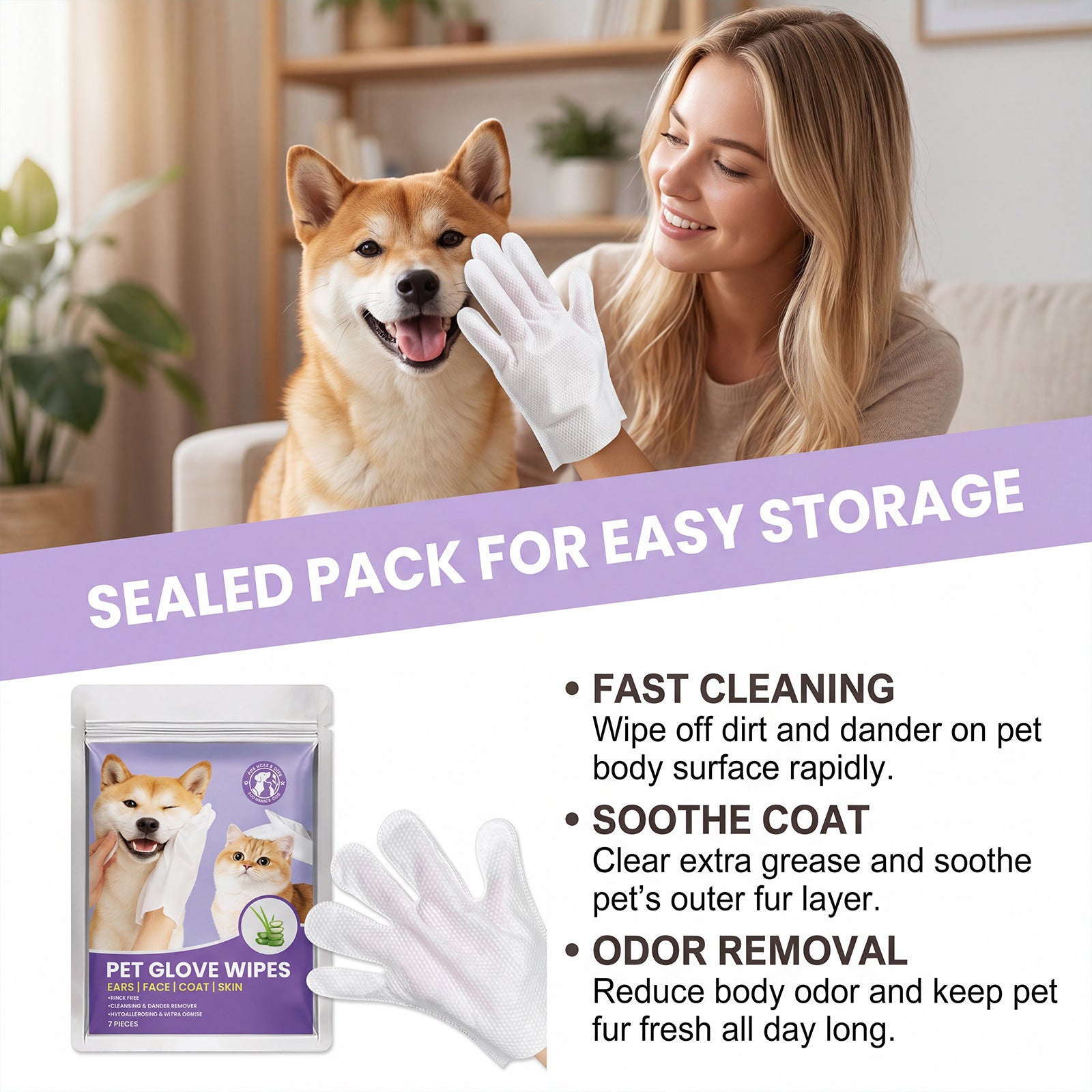 Essuie-glaces pour chats et chiens
