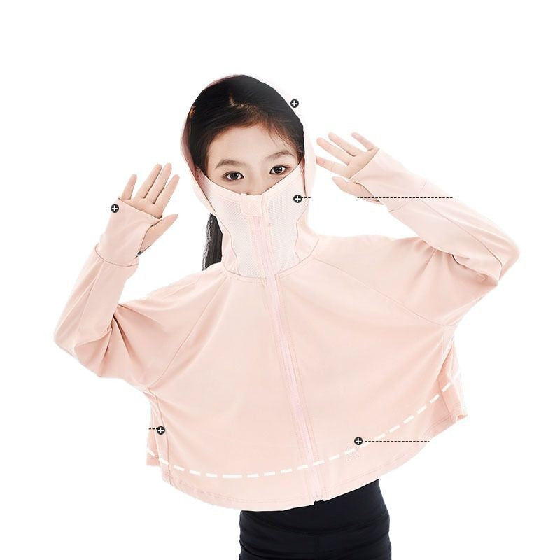 Ice-silk Respirant Enfants Vêtements protecteurs du soleil