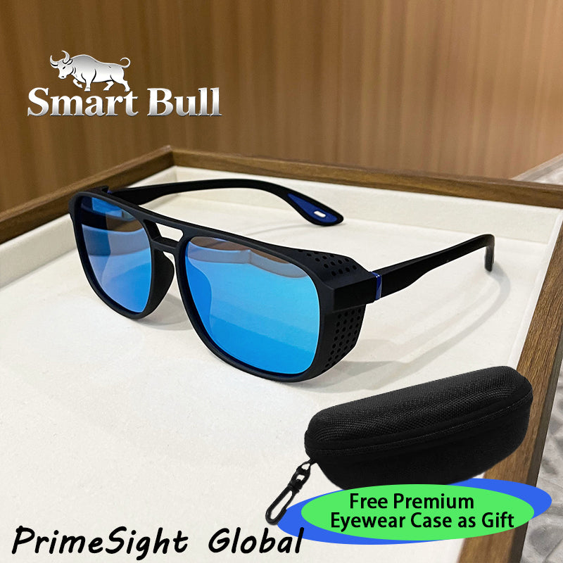 Lunettes de soleil de style sportif double pont pour homme et femme avec cadre latéral. Ils offrent